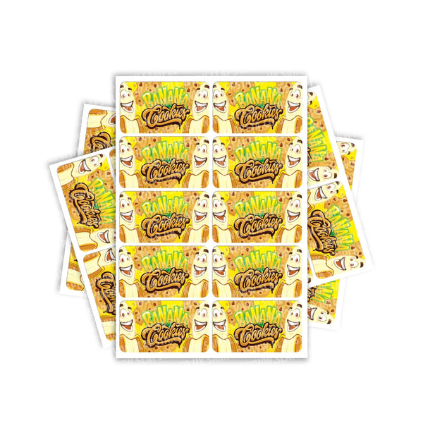 Banana Cookies Rectangle / Pre-Roll Labels - SLAPSTA