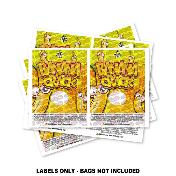 Banana Crack Mylar Bag Labels ONLY - SLAPSTA