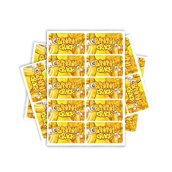 Banana Crack Rectangle / Pre-Roll Labels - SLAPSTA