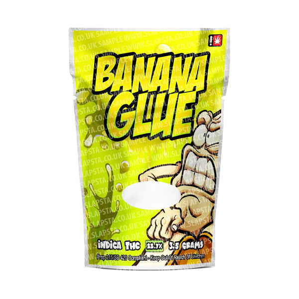 Banana Glue Mylar Pouches Pre-Labeled - SLAPSTA