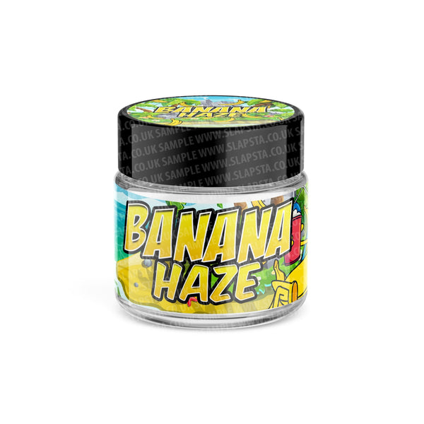 Banana Haze Glass Jars Pre-Labeled - SLAPSTA