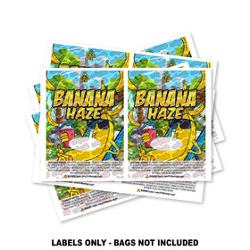 Banana Haze Mylar Bag Labels ONLY