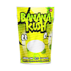 Sachets Mylar Banana Kush pré-étiquetés