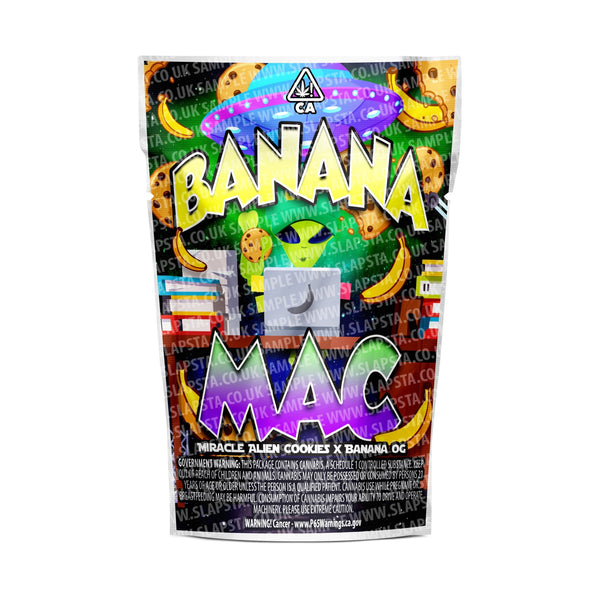 Banana Mac Mylar Pouches Pre-Labeled - SLAPSTA