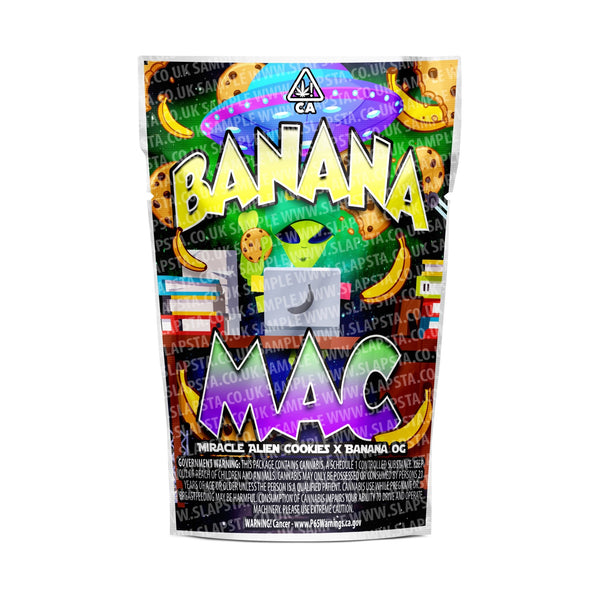 Banana Mac Mylar Pouches Pre Labeled