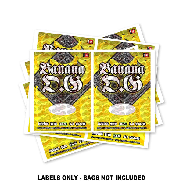 Banana OG Mylar Bag Labels ONLY - SLAPSTA