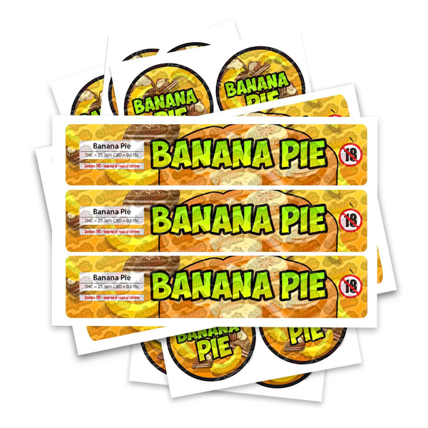 Banana Pie Glass Jar / Tamper Pot Labels - SLAPSTA