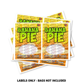 Banana Pie Mylar Bag Labels ONLY