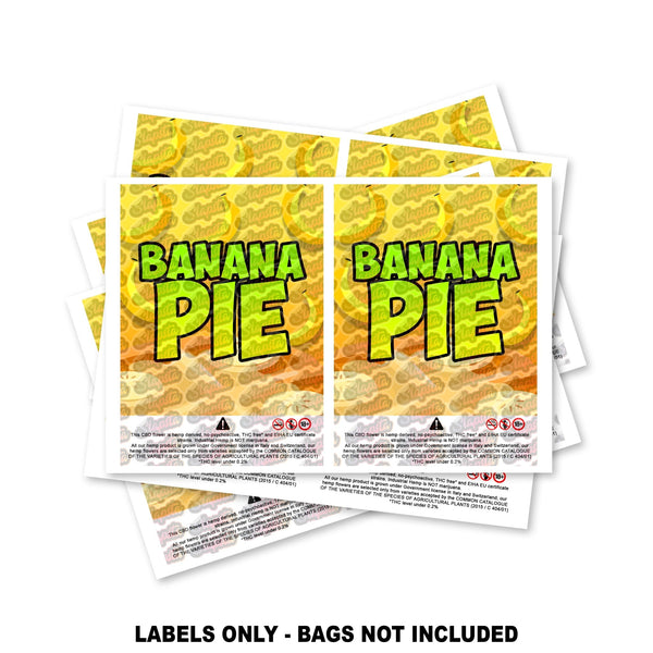 Banana Pie Mylar Bag Labels ONLY - SLAPSTA
