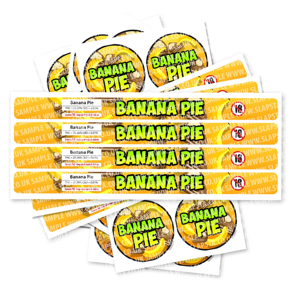 Banana Pie Pressitin Strain Labels - SLAPSTA