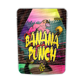 Sachets Mylar Banana Punch pré-étiquetés 