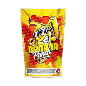 Sachets Mylar Banana Punch pré-étiquetés