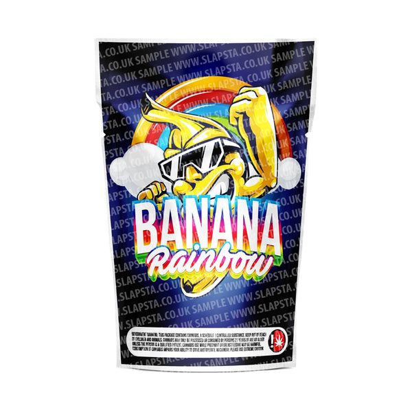 Banana Rainbow Mylar Pouches Pre-Labeled - SLAPSTA
