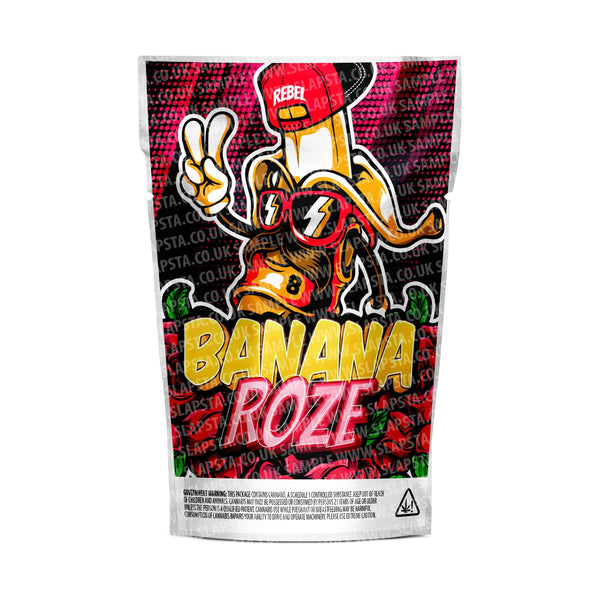 Banana Roze Mylar Pouches Pre-Labeled - SLAPSTA