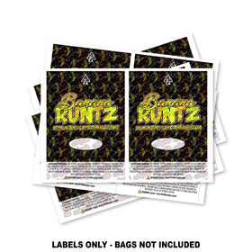 Banana Runtz Mylar Bag Labels ONLY