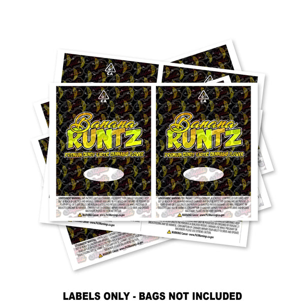 Banana Runtz Mylar Bag Labels ONLY - SLAPSTA