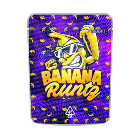 Pochettes Mylar Banana Runtz pré-étiquetées