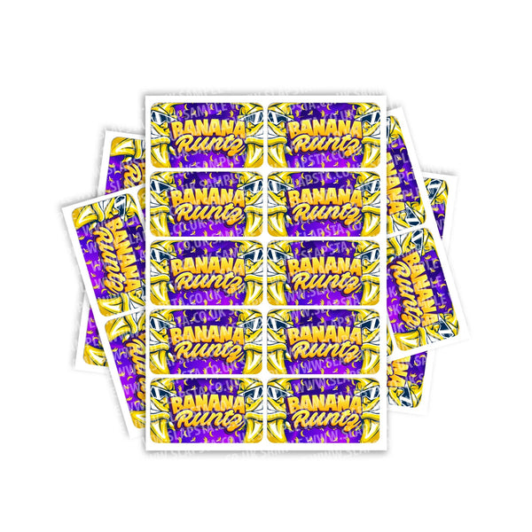 Banana Runtz Rectangle / Pre-Roll Labels - SLAPSTA