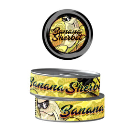 Banana Sherbet Pre-Labeled 3.5g Self-Seal Tins