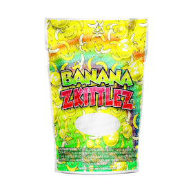 Sachets Mylar Zkittlez à la banane pré-étiquetés