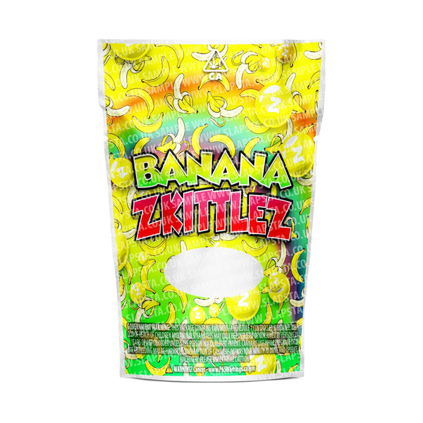 Banana Zkittlez Mylar Pouches Pre-Labeled - SLAPSTA