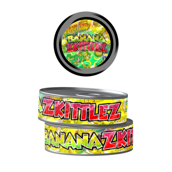 Banana Zkittlez Pre-Labeled 3.5g Self-Seal Tins - SLAPSTA