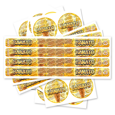 Banato Pre - Labeled 3.5g Self - Seal Tins - 60pcs