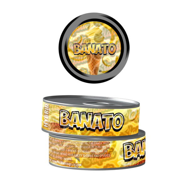 Banato Pre-Labeled 3.5g Self-Seal Tins - SLAPSTA