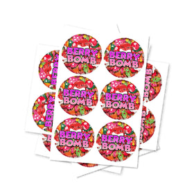 Berry Bomb Circular Stickers