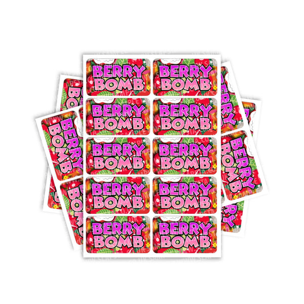 Berry Bomb Rectangle / Pre-Roll Labels - SLAPSTA