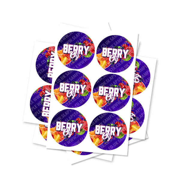 Berry OG Circular Stickers - SLAPSTA