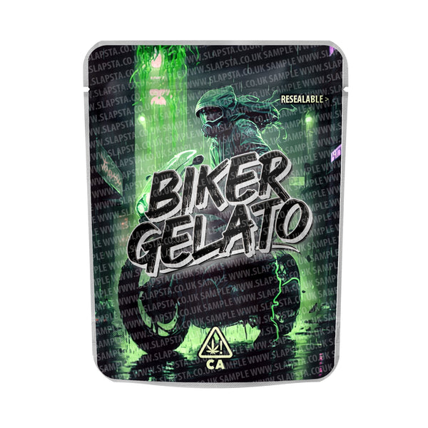 Biker Gelato Mylar Pouches Pre-Labeled - SLAPSTA