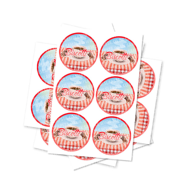 Biscotti Circular Stickers - SLAPSTA