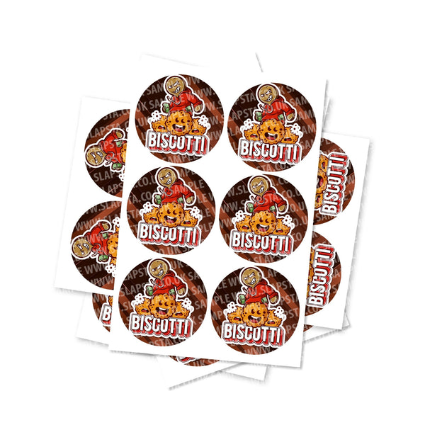 Biscotti Circular Stickers - SLAPSTA