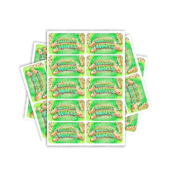 Biscotti Mints Rectangle / Pre-Roll Labels - SLAPSTA