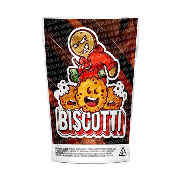 Biscotti Mylar Pouches Pre-Labeled - SLAPSTA