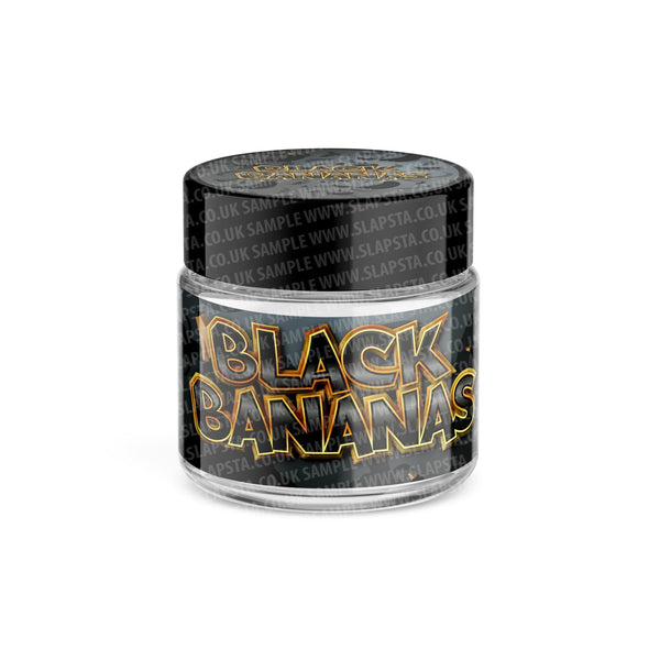 Black Bananas Glass Jars Pre-Labeled - SLAPSTA