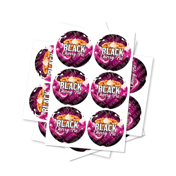 Black Cherry Pie Circular Stickers - SLAPSTA