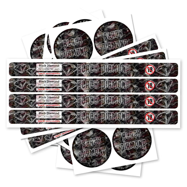 Black Diamond Pre-Labeled 3.5g Self-Seal Tins - SLAPSTA