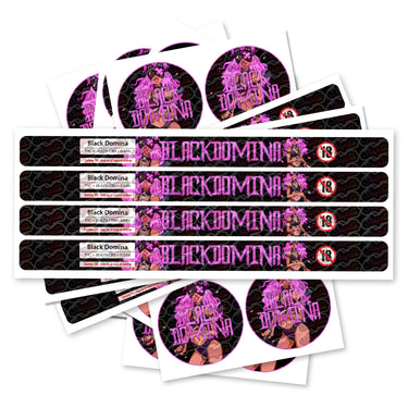 Black Domina Pre - Labeled 3.5g Self - Seal Tins - 60pcs