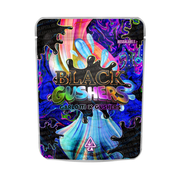 Black Gushers Mylar Pouches Pre-Labeled - SLAPSTA