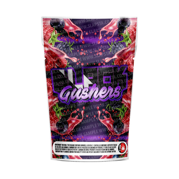 Black Gushers Mylar Pouches Pre-Labeled - SLAPSTA