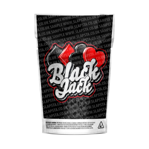 Black Jack Mylar Pouches Pre-Labeled - SLAPSTA