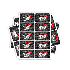 Étiquettes rectangulaires / pré-enroulées Black Jack