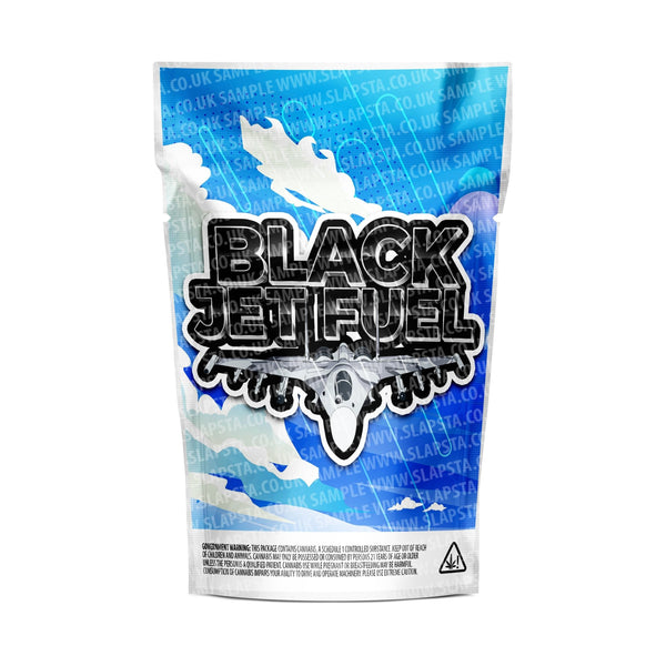 Black Jet Fuel Mylar Pouches Pre-Labeled - SLAPSTA