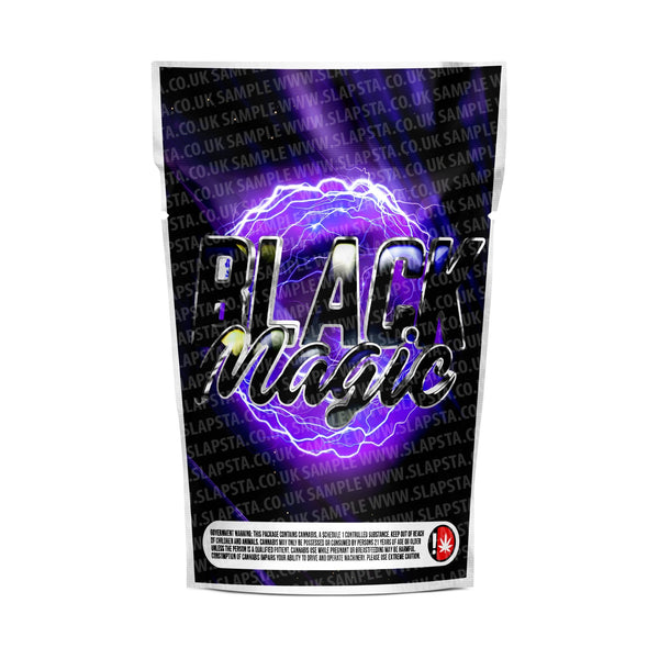 Black Magic Mylar Pouches Pre-Labeled - SLAPSTA