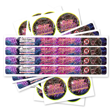 Black Ripper Pre - Labeled 3.5g Self - Seal Tins - 60pcs