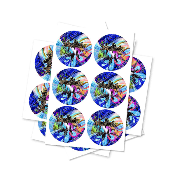 Black Runtz Circular Stickers - SLAPSTA