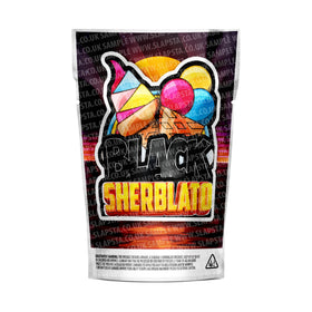 Sachets Mylar Sherblato noirs pré-étiquetés