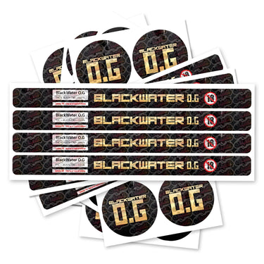 Black Water OG Pre - Labeled 3.5g Self - Seal Tins - 60pcs